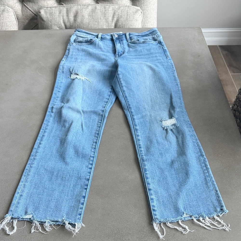 Women’s Vici Lara super stretch frayed hem cropped Jeans